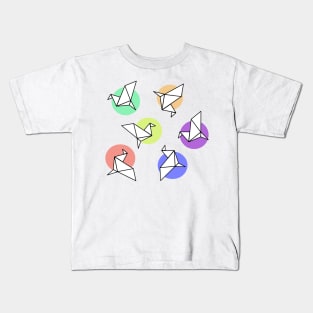 Colorful paper crane 2 Kids T-Shirt